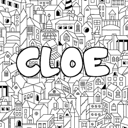 Coloración del nombre CLOE - decorado ciudad