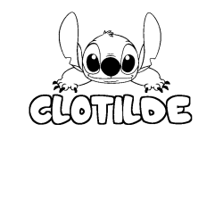 Coloración del nombre CLOTILDE - decorado Stitch