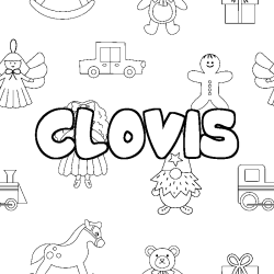 Coloración del nombre CLOVIS - decorado juguetes