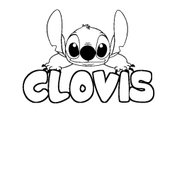 Coloración del nombre CLOVIS - decorado Stitch