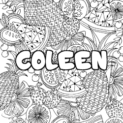 Coloración del nombre COLEEN - decorado mandala de frutas