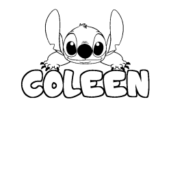 Coloración del nombre COLEEN - decorado Stitch