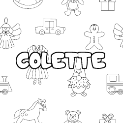 Coloración del nombre COLETTE - decorado juguetes