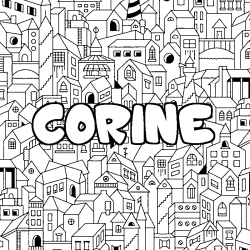 Coloración del nombre CORINE - decorado ciudad