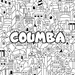 Coloración del nombre COUMBA - decorado ciudad