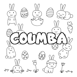 Coloración del nombre COUMBA - decorado Pascua