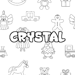 Coloración del nombre CRYSTAL - decorado juguetes