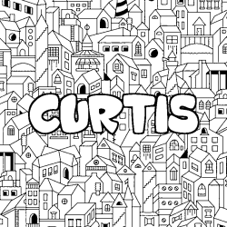 Coloración del nombre CURTIS - decorado ciudad