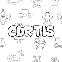 Coloración del nombre CURTIS - decorado juguetes