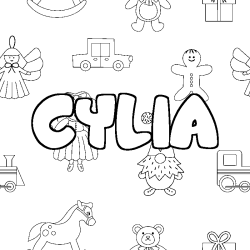 Coloración del nombre CYLIA - decorado juguetes