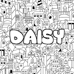 Coloración del nombre DAISY - decorado ciudad