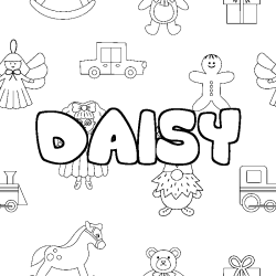 Dibujo para colorear DAISY - decorado juguetes