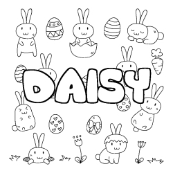 Dibujo para colorear DAISY - decorado Pascua