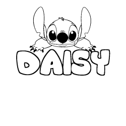 Dibujo para colorear DAISY - decorado Stitch