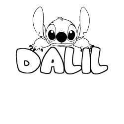 Dibujo para colorear DALIL - decorado Stitch