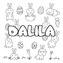 Dibujo para colorear DALILA - decorado Pascua