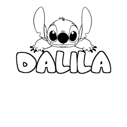 Dibujo para colorear DALILA - decorado Stitch