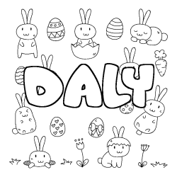 Dibujo para colorear DALY - decorado Pascua