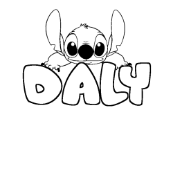 Dibujo para colorear DALY - decorado Stitch