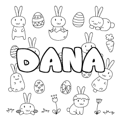 Dibujo para colorear DANA - decorado Pascua