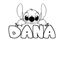 Dibujo para colorear DANA - decorado Stitch