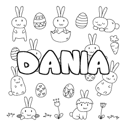 Dibujo para colorear DANIA - decorado Pascua