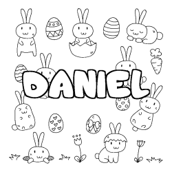 Dibujo para colorear DANIEL - decorado Pascua