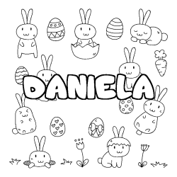 Dibujo para colorear DANIELA - decorado Pascua