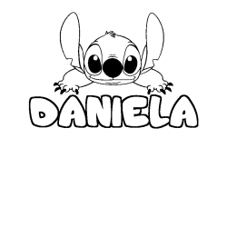 Dibujo para colorear DANIELA - decorado Stitch