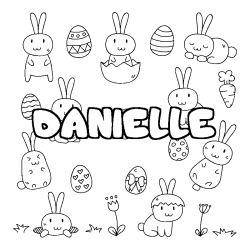 Dibujo para colorear DANIELLE - decorado Pascua