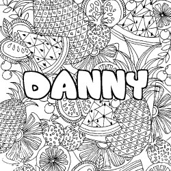 Dibujo para colorear DANNY - decorado mandala de frutas