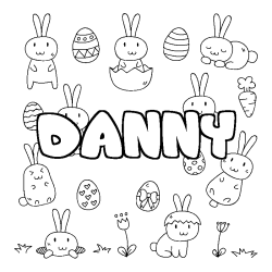 Coloración del nombre DANNY - decorado Pascua