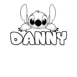 Dibujo para colorear DANNY - decorado Stitch