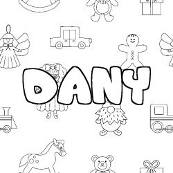 Dibujo para colorear DANY - decorado juguetes