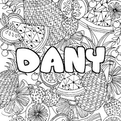 Dibujo para colorear DANY - decorado mandala de frutas