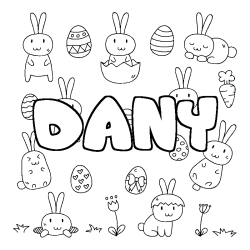 Coloración del nombre DANY - decorado Pascua
