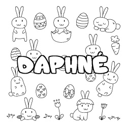 Coloración del nombre DAPHNÉ - decorado Pascua