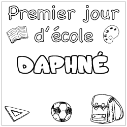 Coloración del nombre DAPHNÉ - decorado primer día de escuela