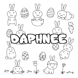 Dibujo para colorear DAPHNEE - decorado Pascua