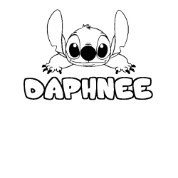 Dibujo para colorear DAPHNEE - decorado Stitch