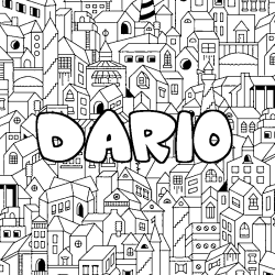 Dibujo para colorear DARIO - decorado ciudad