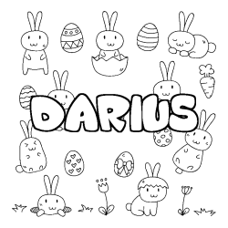 Coloración del nombre DARIUS - decorado Pascua
