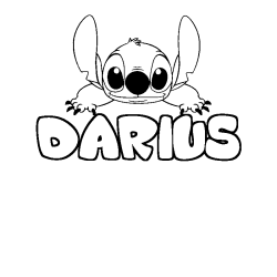 Dibujo para colorear DARIUS - decorado Stitch
