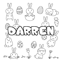 Coloración del nombre DARREN - decorado Pascua