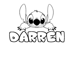 Dibujo para colorear DARREN - decorado Stitch