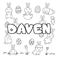 Dibujo para colorear DAVEN - decorado Pascua