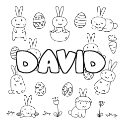 Dibujo para colorear DAVID - decorado Pascua