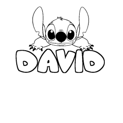 Dibujo para colorear DAVID - decorado Stitch