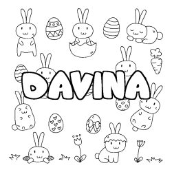 Dibujo para colorear DAVINA - decorado Pascua