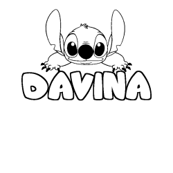 Dibujo para colorear DAVINA - decorado Stitch